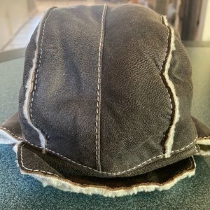 Janie & Jack 100% Leather Aviator Hat 2T/3T